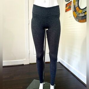 AVIATOR NATION, charcoal gray full length leggings with rainbow checkerboard XS